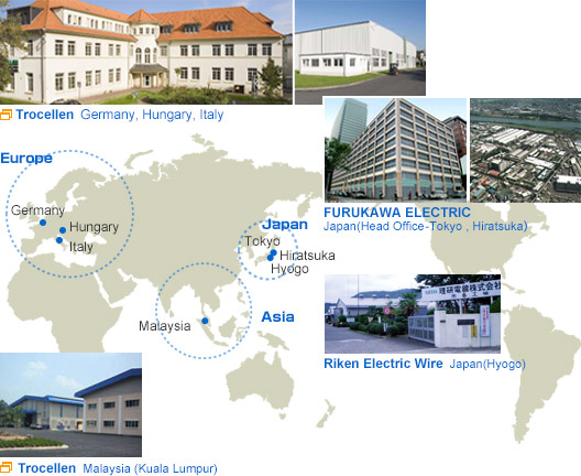 Map of Manufacturing bases