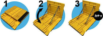 折り畳み式止水板 F-shieldの組立て方