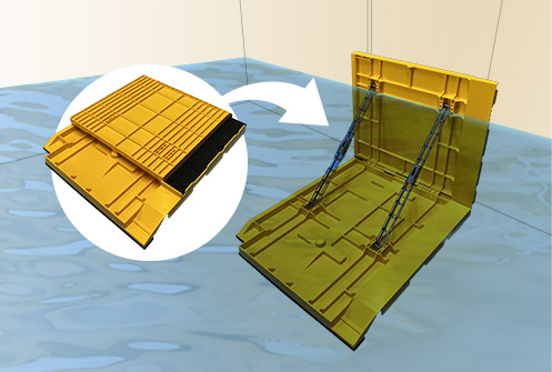折り畳み式止水板 F-shield