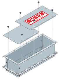 「安全カバー（開口部注意シール付き）」の取付例