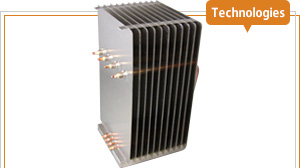 Fin insertion type heat pipes / heat sinks